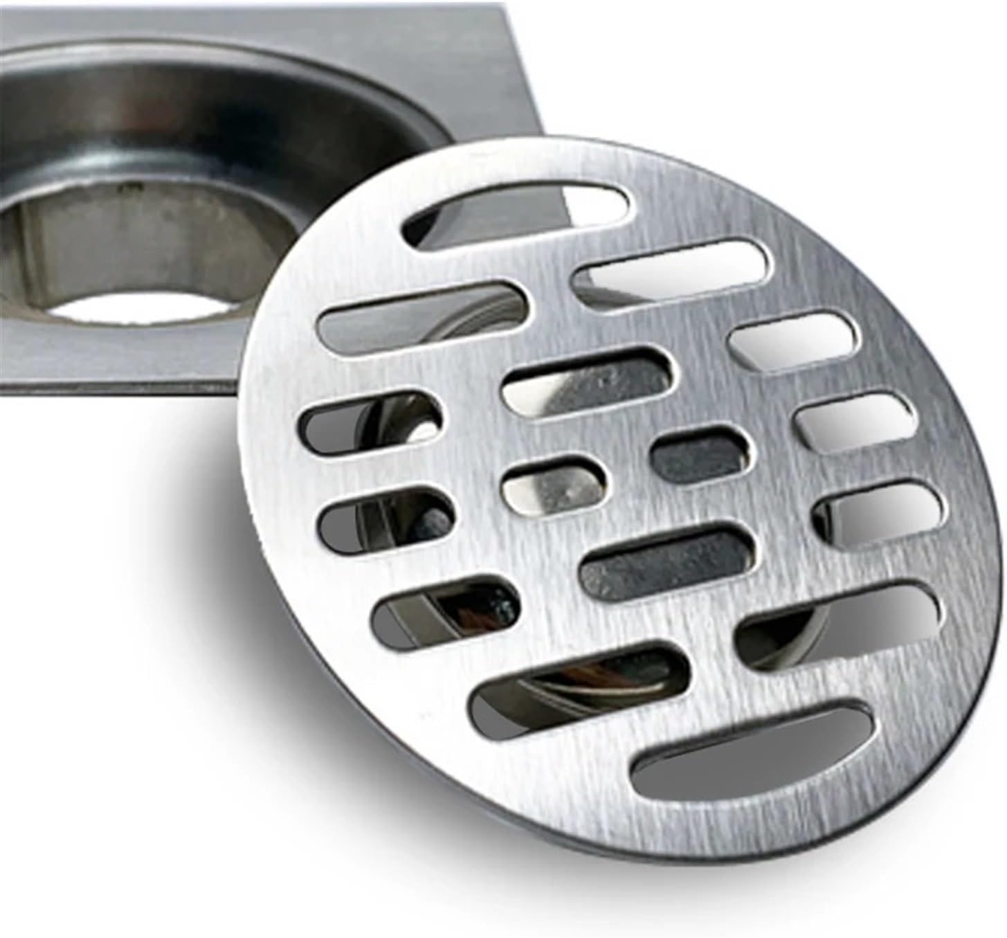 Stainless Steel Floor Drain Cover Overflow Round Shower Drain for Bathroom Wash Machine Toilet Sewer 1Pcs(7.3cm)
