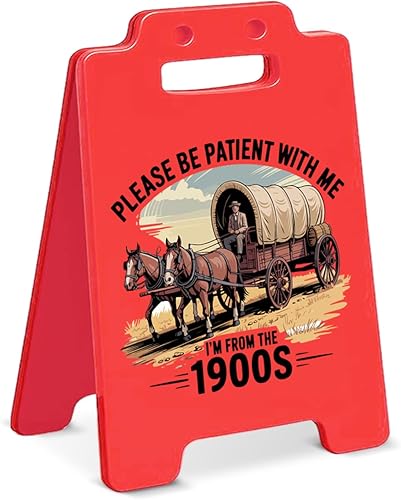 Divertido letrero de decoración de escritorio de oficina, retro, con texto en inglés "I'm from the 1900", decoración de cubículo para oficina en