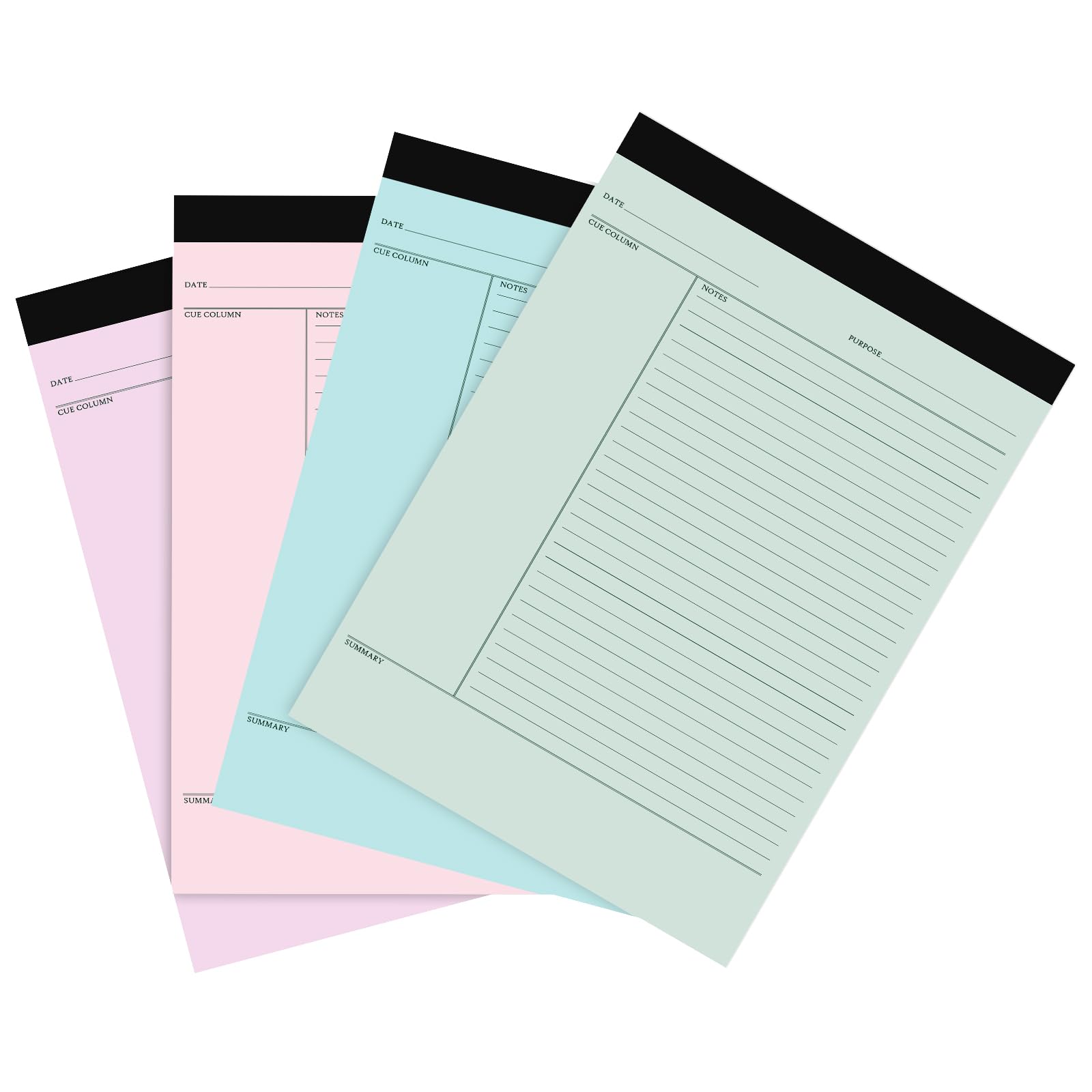 Notizblöcke, liniert, 21,6 x 27,9 cm, liniert, für Büro, Schule, Lehrer, Studenten, College, Business, 45 Blatt pro Block, 4 Stück (mehrfarbig)