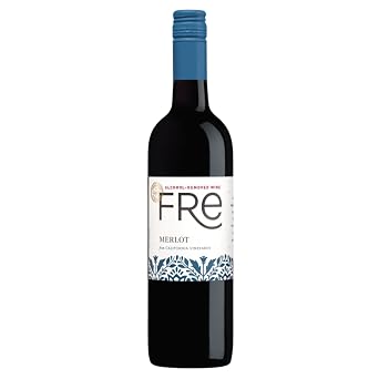 Sutter Home Fre Merlot from California Vineyards - Rich Plum and Currant Aromas with Rich, Full Finish 1 Pack, Merlot