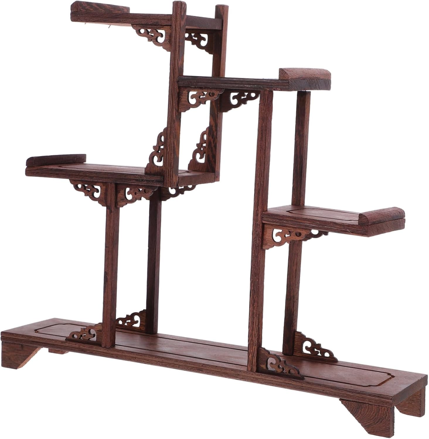 Action Figure Display Stand Antique Curio Rack Solid Showcase for Collectibles Jewelry and Model Ornaments for Home and Office Decor