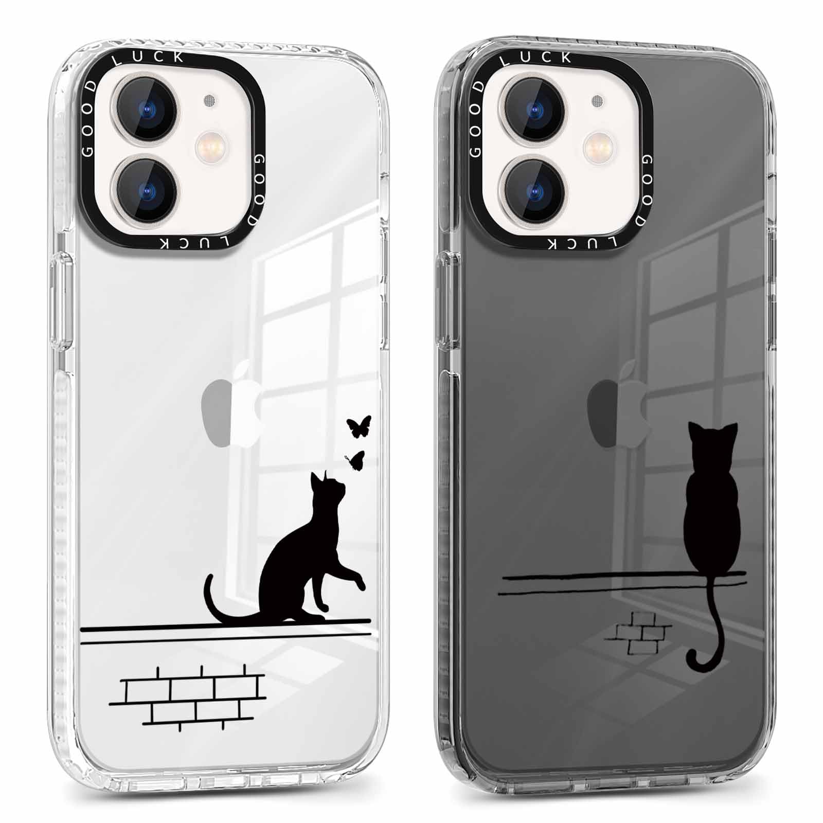 nurkorki [2 pezzi Cover per iPhone 11 6,1, Custodia Morbide Silicone Cute Cartone Animato Disegni Protettivo Opaco TPU Bumper Ultra Sottile Case Custodie per iPhone 11