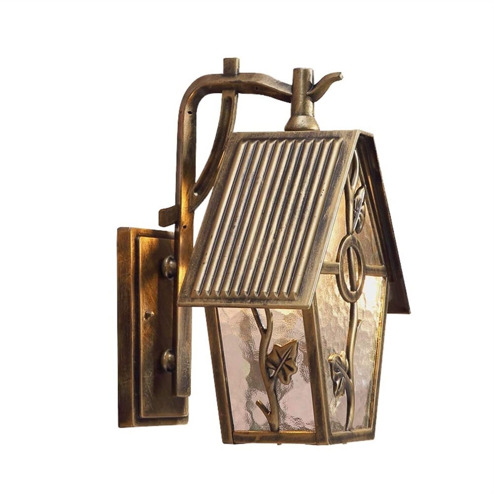 VDOQTLJT Retro Creativity Roof Shape Outdoor Wall Lamp Waterproof IP55 Garden Terrace Aisle Aluminum Sconce Light Patio Sun Room Fence Door Post Decor Lantern E27 Lighting Fixture(Bronze)