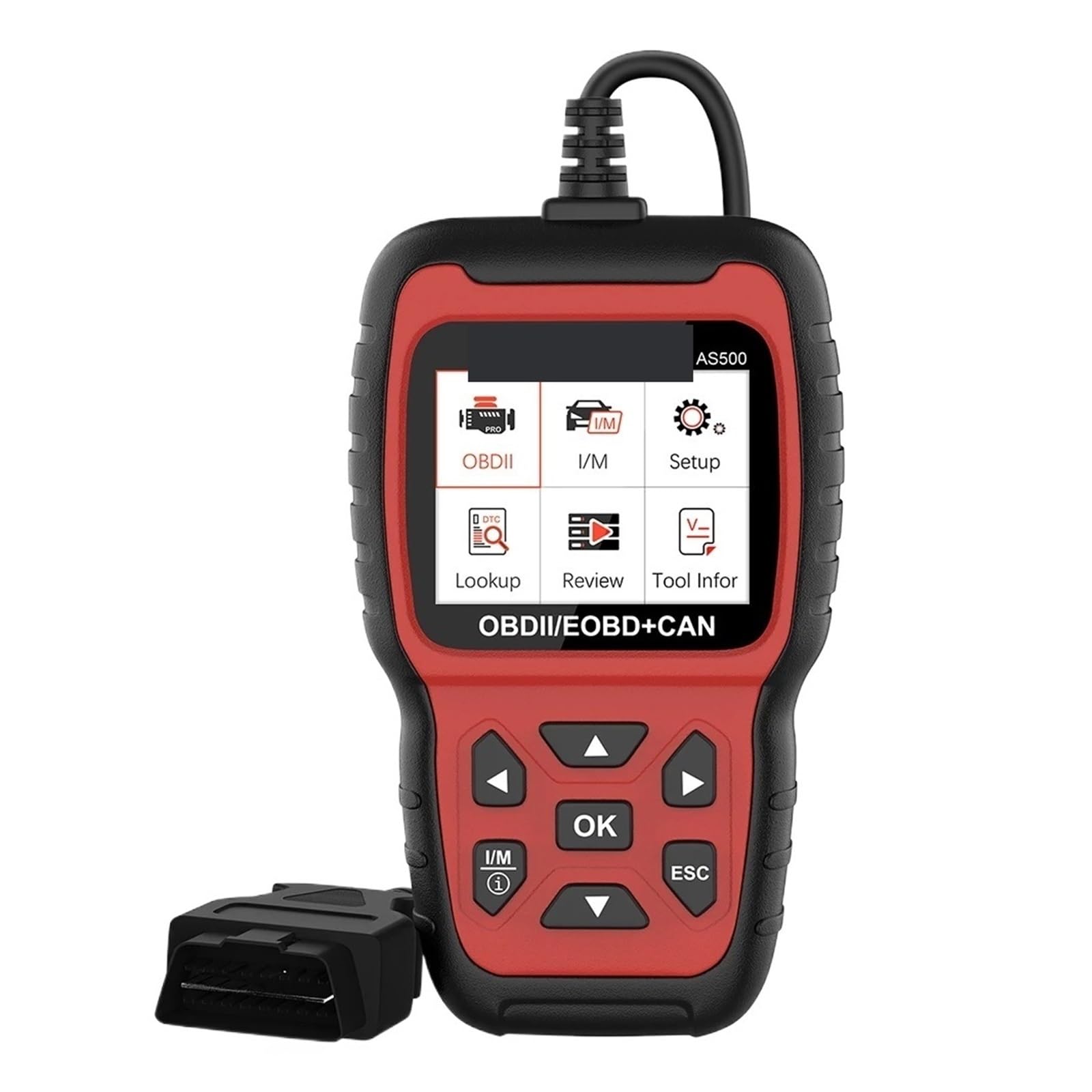 Czytnik kodów, AS500 Car OBD2 Scanner Czytnik kodów samochodowych Kontrola silnika OBD Automotive Narzędzie diagnostyczne samochodów do sprawdzania silnika samochodu