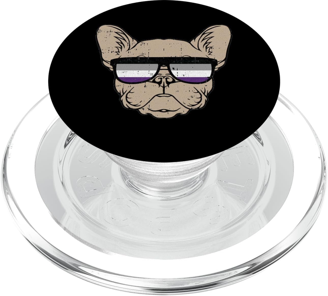 Dog Sunglasses Asexual Pride Puppy Lover LGBT-Q Ally Ace PopSockets MagSafe PopGrip for iPhone