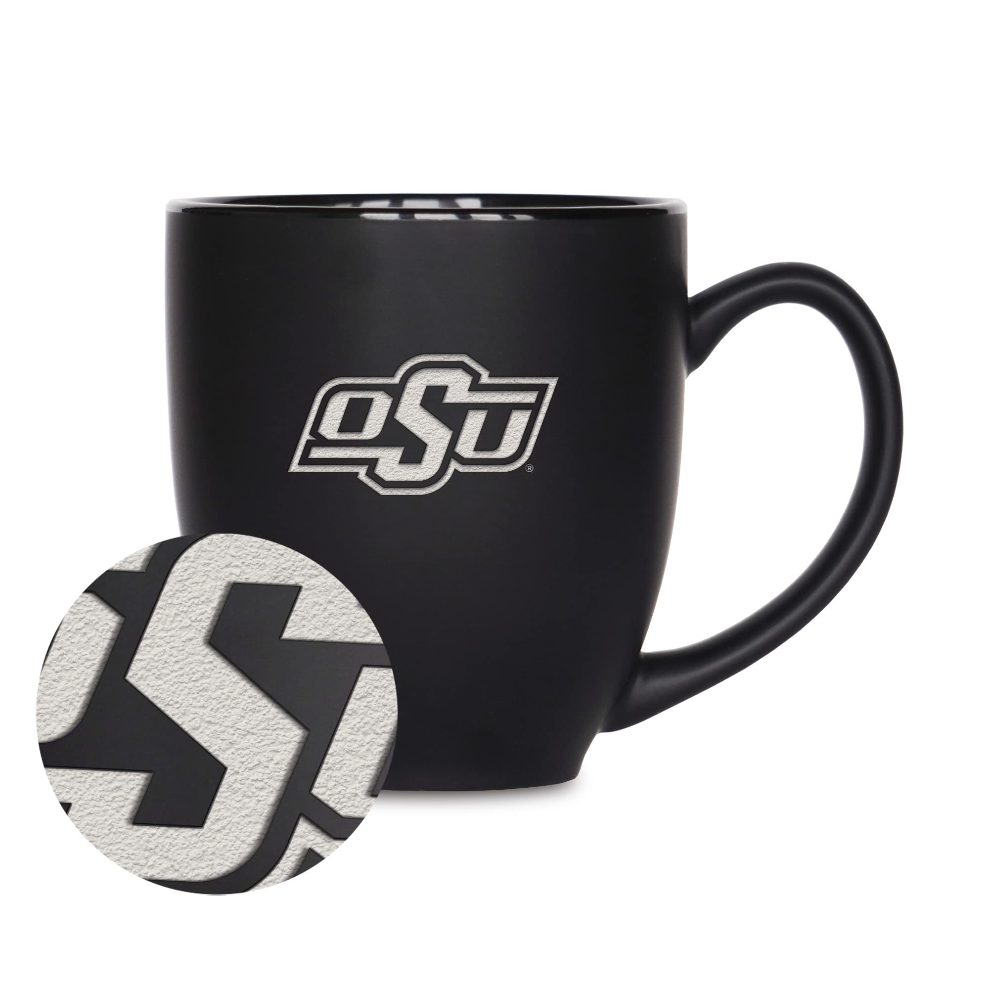 Rico Industries bis-Taza con Grabado láser (473 ml), Unisex, Negro