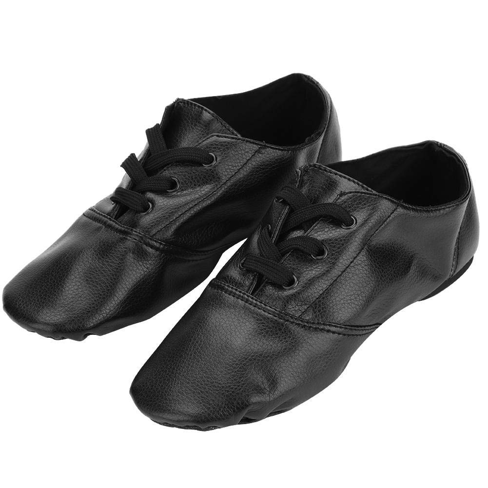 Chaussures de Danse Jazz, Chaussures de Jazz PU de Haute qualité, Chaussures de Sport à Enfiler élastiques pour Enfants Adultes