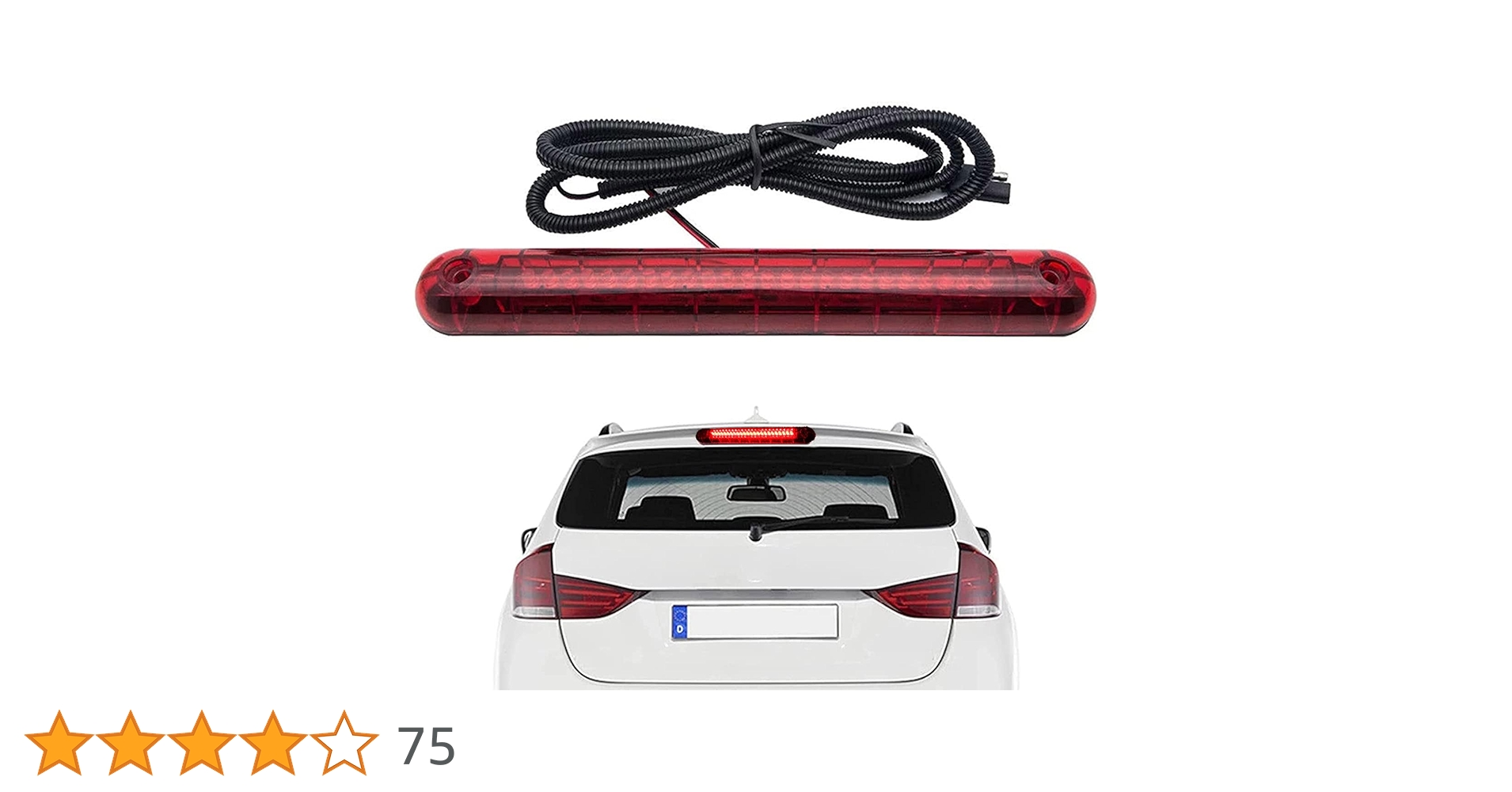 Third Brake Light,Red 5 LED 12V Universal Car High Mount Rear Third 3rd Brake Stop Tail Light Lamp