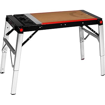 Set Di 3 Tavoli Da Lavoro Pieghevoli VidaXL - 100x60 Cm, In Alluminio E MDF, Per Fai Da Te E Feste