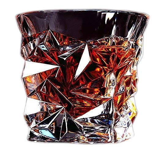 Saaikee Whiskey Scotch Glass Tranparent Crystal Touch Set of 6 (300 ml)