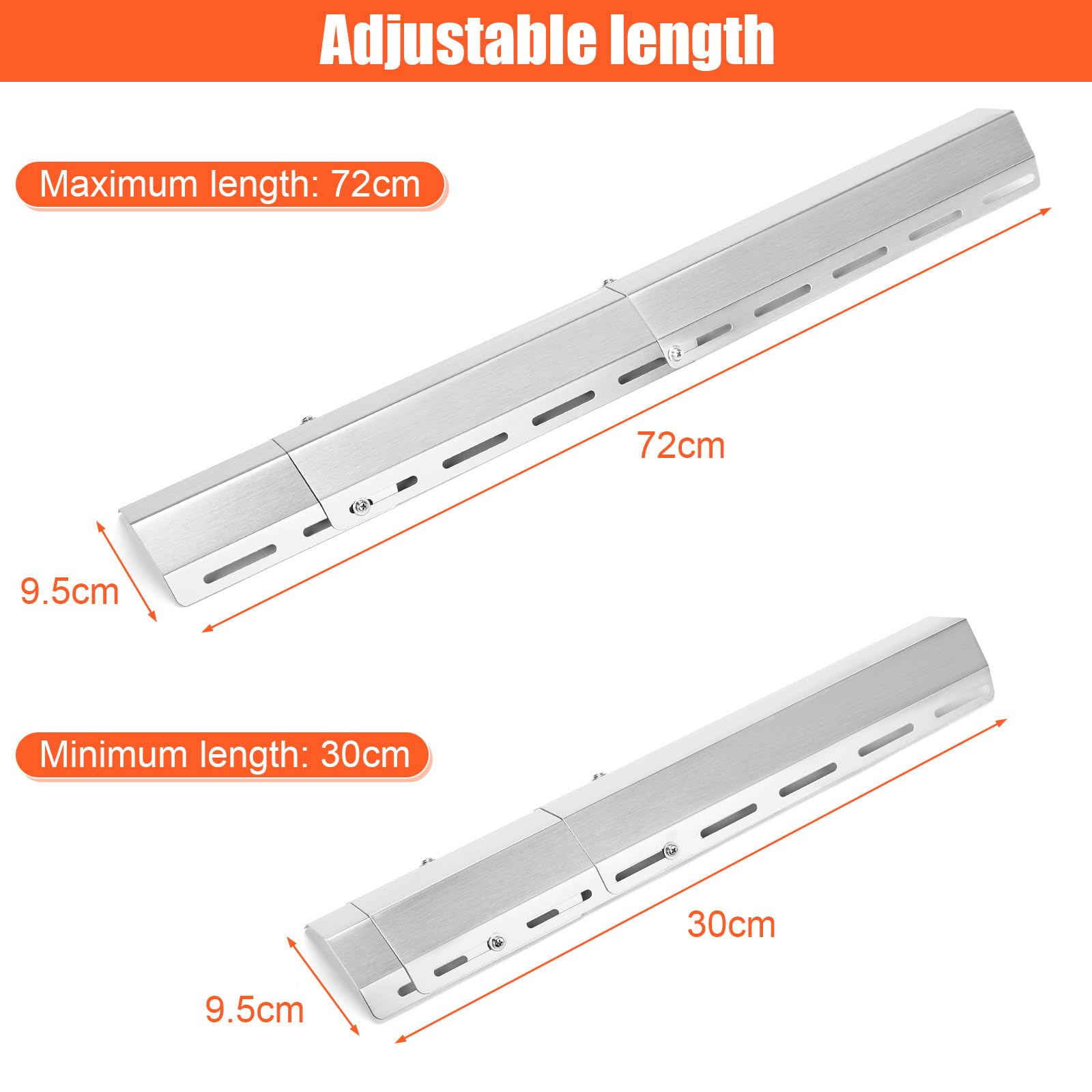 Universeel Verstelbaar Brander Vervangend Onderdeel voor De Meeste Grills 31-42cm Universeel Verstelbaar Brander Vervangend Onderdeel voor De Meeste Grills 31-42cm