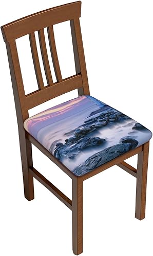 Lighthouse Dining Chair Cushion Covers Removable Washable Forros para sillas de comedor Reusable Kitchen Chair Covers for Dining Room Set of 2