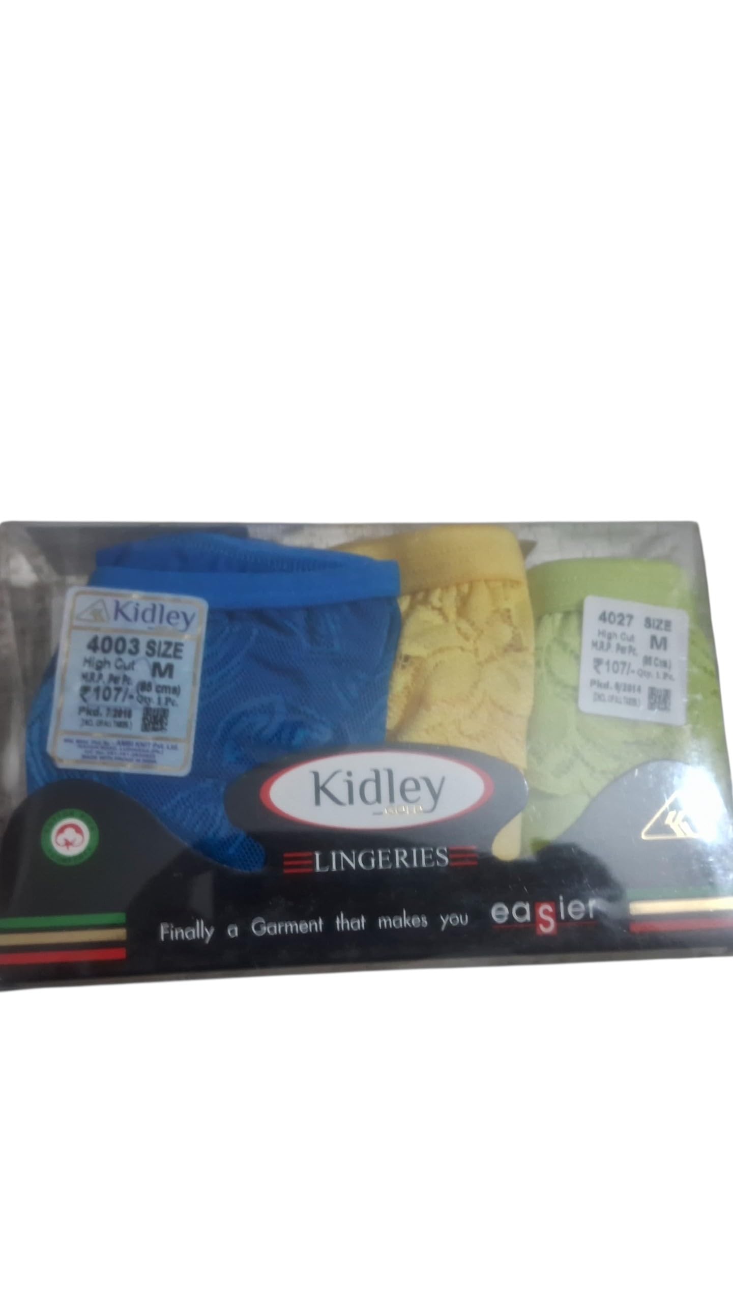 Kidley Lingeries Women's High Cut Briefs Size M-image-5