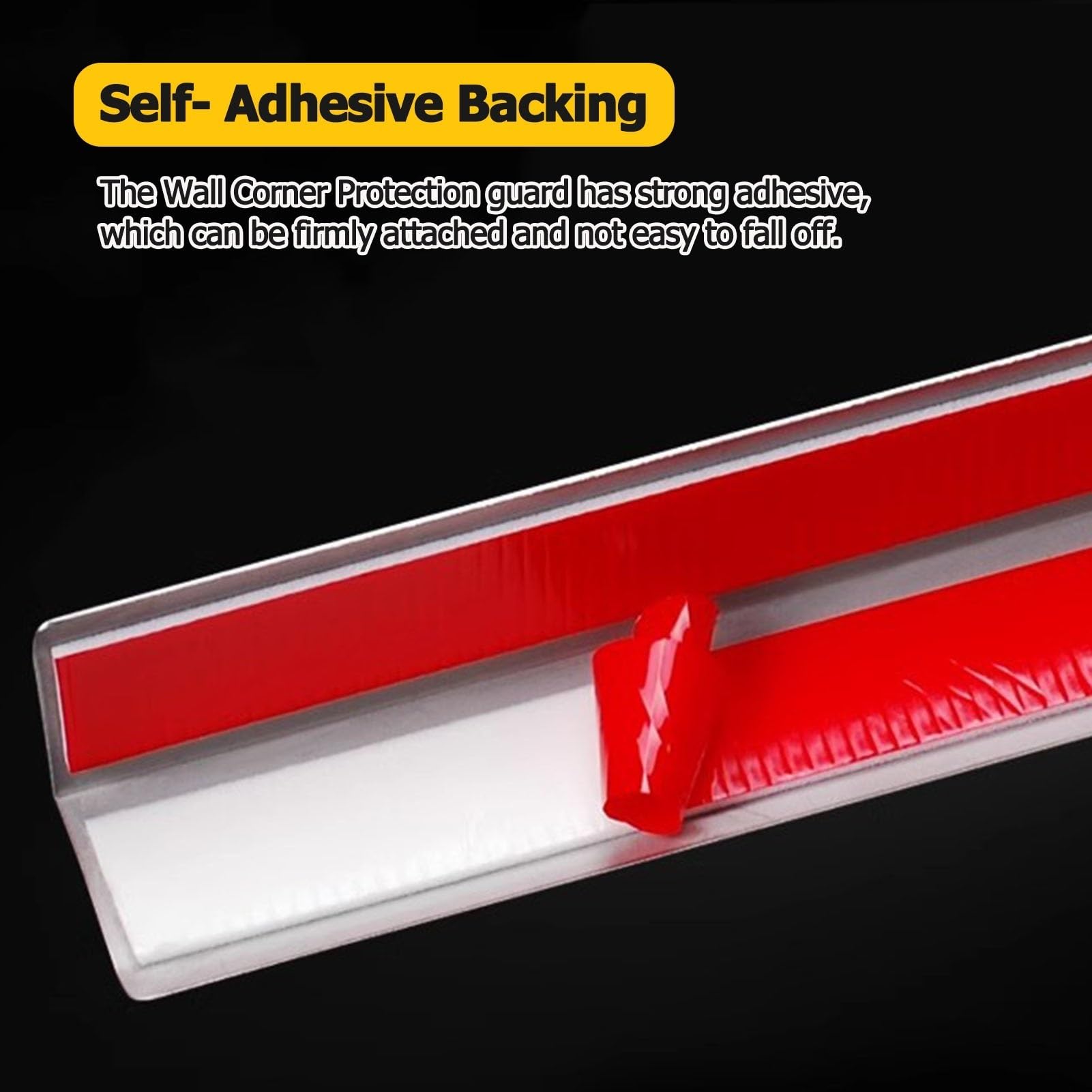 Protector de esquina de pared/escudo de esquina con cinta lateral, tira protectora de bordes de acero inoxidable en forma de L, tiras de seguridad antigolpes para hoteles Resta, negro 2 de longitud