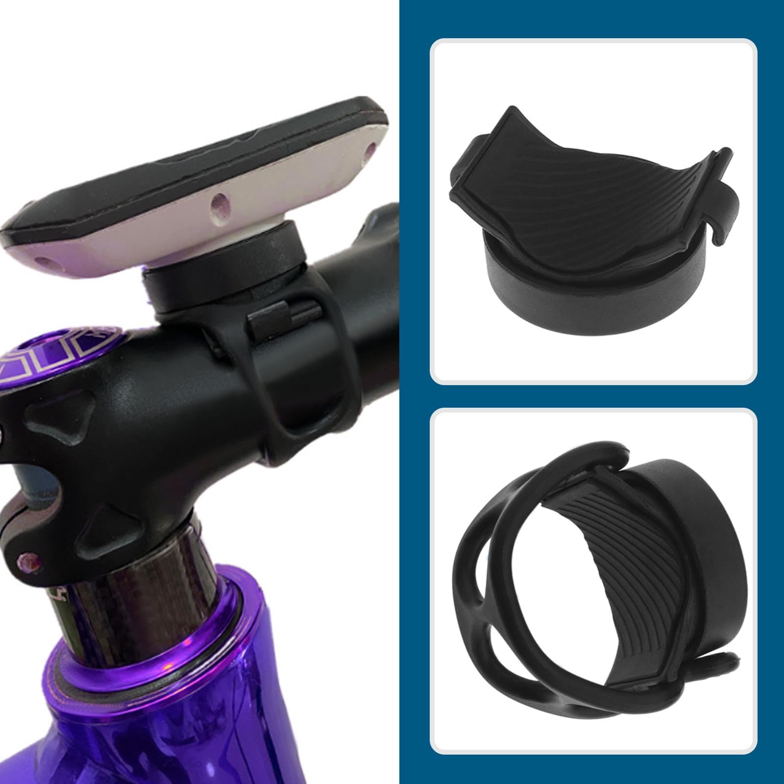 Supporto Prolunga Per Computer Da Bicicletta, In Plastica Leggera, Con Angolo Di Visione Regolabile, Per Manubri Da 31,8 Mm, Con Rondelle Di Riduzione - 4