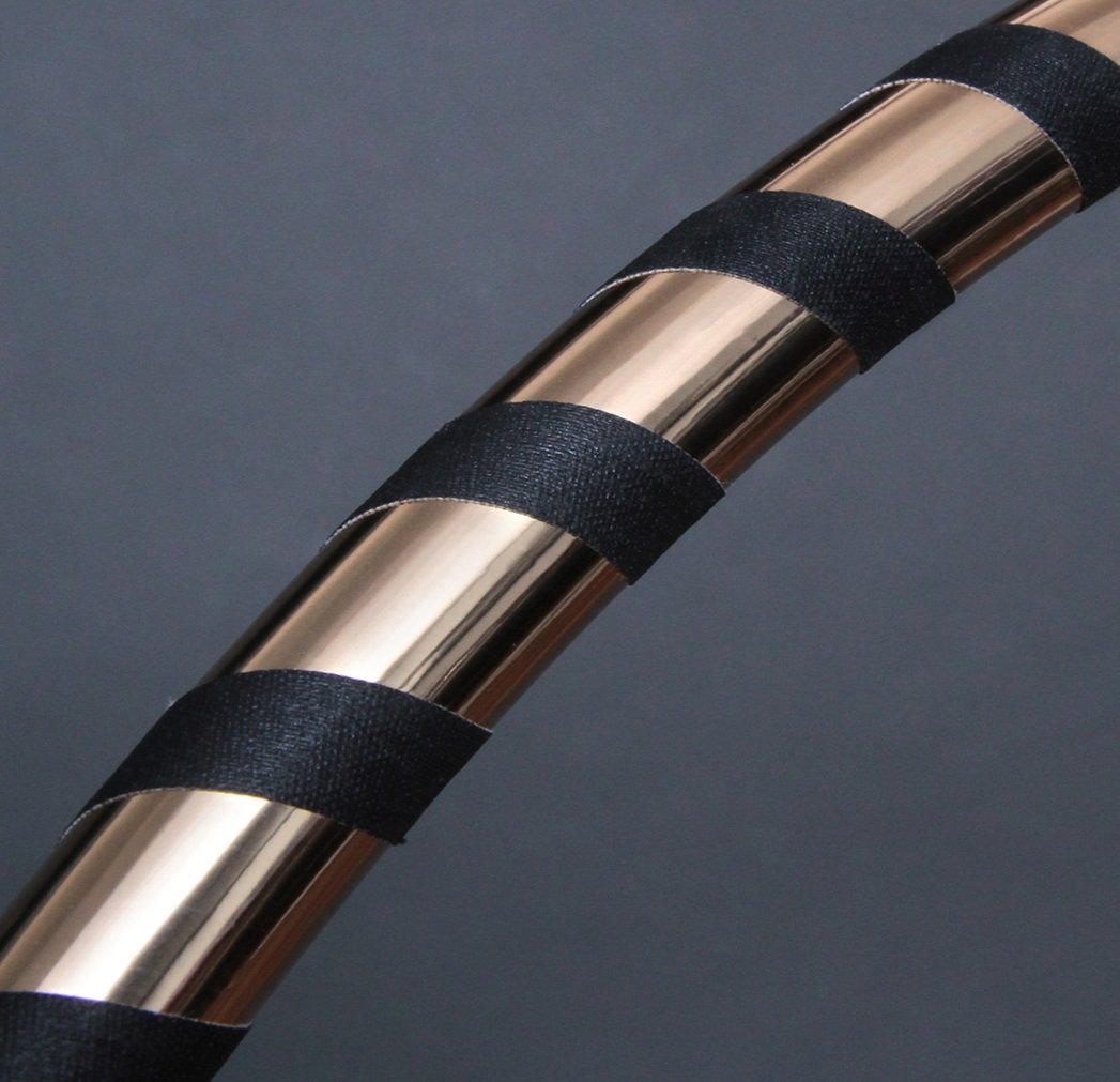 hoopomania Black & Gold Designer Hula Hoop, Ø80/90/100cm
