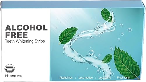 Tiras blanqueadoras de dientes sin alcohol, suave, altamente eficaz, fórmula de saliva mínima sin sensibilidad, producto de blanqueamiento dental