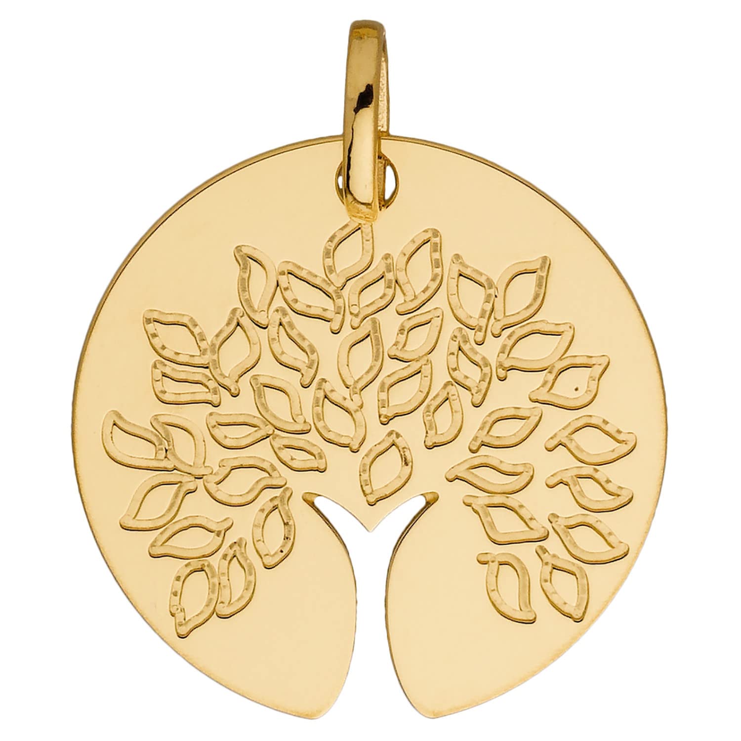 Médaille arbre de vie tronc ajouré or 18 carats