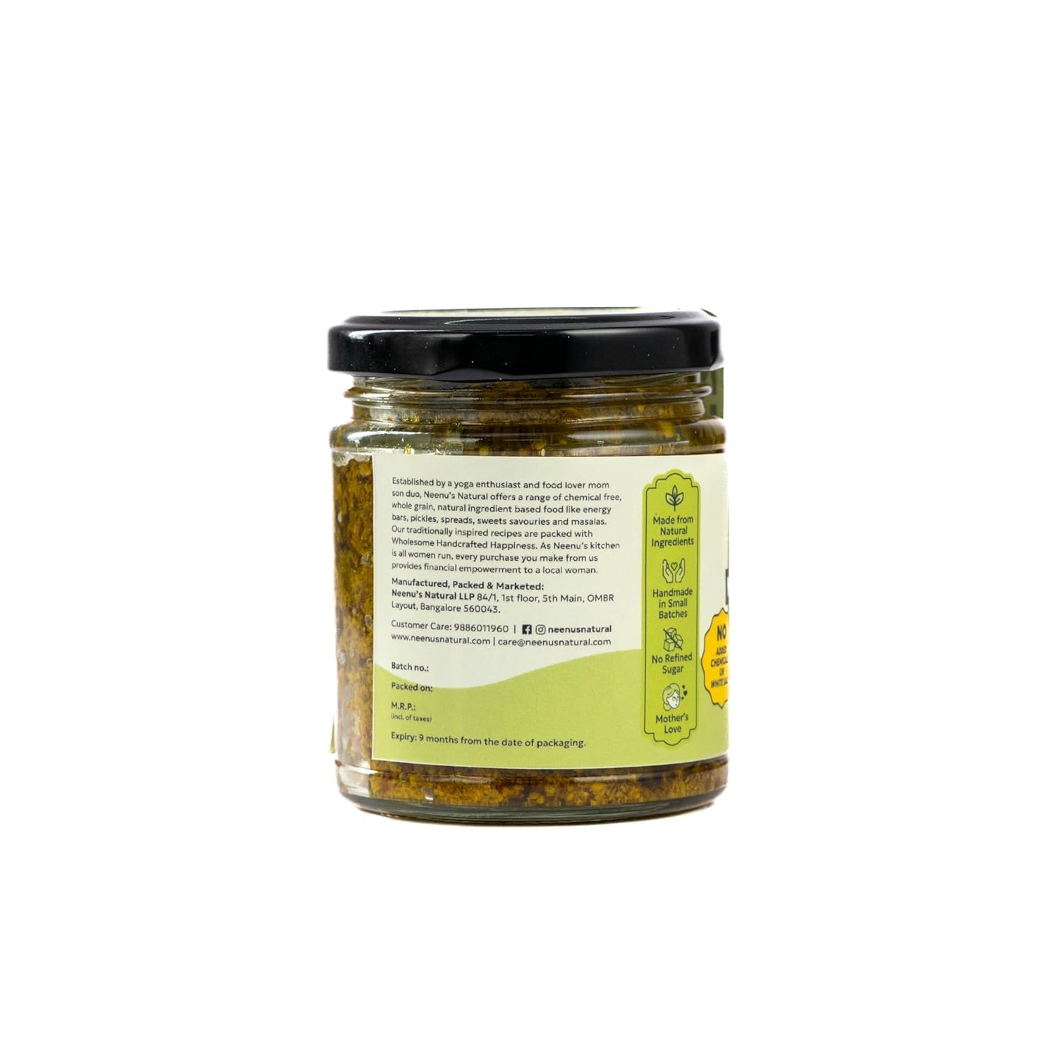 Neenu's Natural Green Chilli Pickle - 200gm ( Pack Of 2) | Homemade Spicy Hari Mirch Ka Achar | Authentic North Indian Style Chilli Pickle with Less Oil (Mustard) | Handcrafted in Small Batches | No Preservatives - Image 3 thumbnail