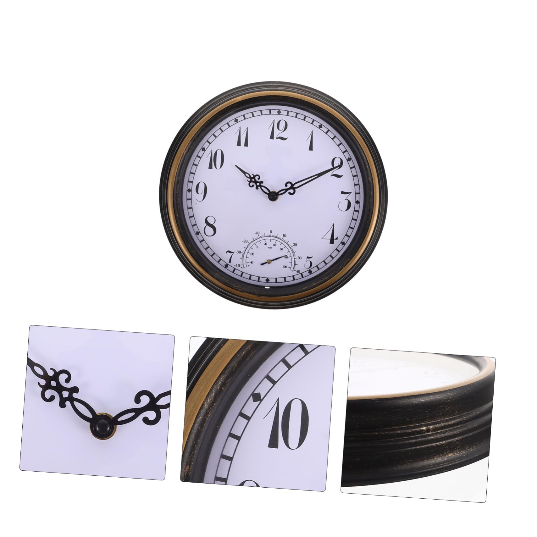 Garneck Orologio Da Parete Con Termometro Orologio Da Muro Moderno Per Casa e Camera Da Letto Decorazione Pratica