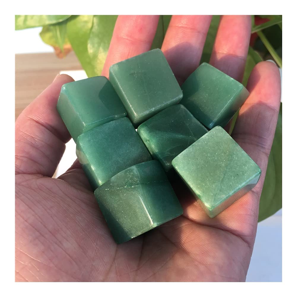 PEKMAR Natürlicher Dongling-Jadewürfel mit natürlichem Quarzstein, Venendekoration, Kunsthandwerk (Größe: 1000 g) (Size : 500g)