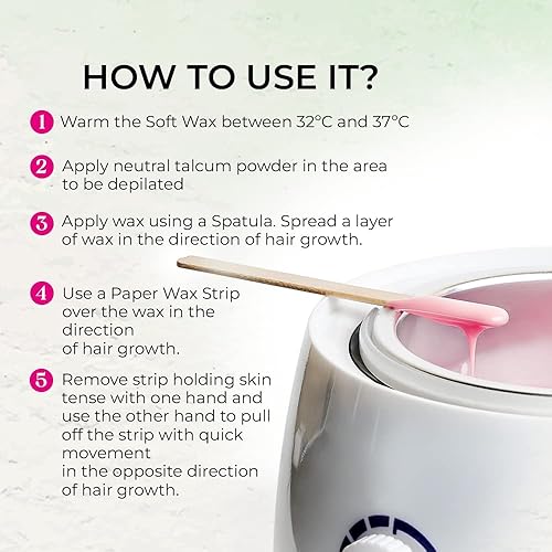 Miniatura 5 de Cera natural depilatoria suave  Uso profesional  100% orgánica  Hidratante  Cera suave suave y suave  Ideal para pieles sensibles, depilación de