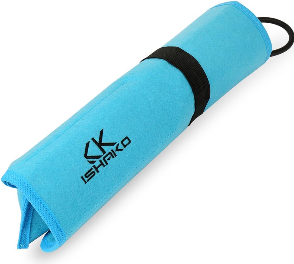 ISHAKO Flat iron Case and Mat Heat Resistant for Flat iron Hair Straightener Travel Pouch for Any Straightener, Curling Iron Storage, Convenient Hair Styling Tool Storage (Full Size, Turquoise)