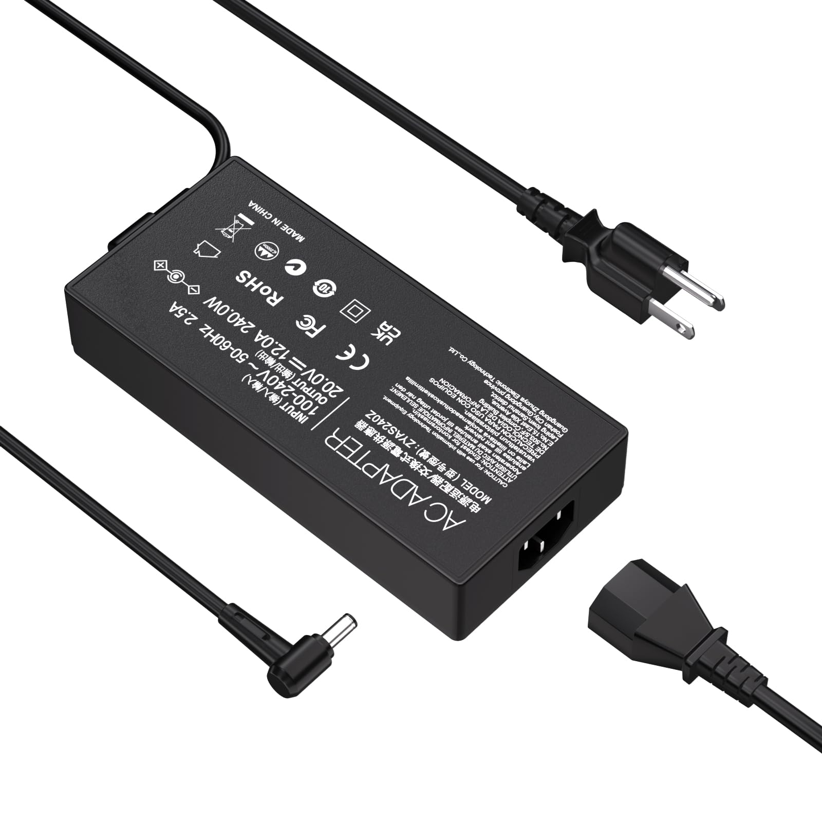 Photo 1 of 240W for ASUS Laptop Charger Replacement 20V 12A Compatible with Rog Zephyrus G14 G15 M16 G16 S15 S17 ROG Strix G15 G513 Strix Scar 15 G533 G16 G614 G17 TUF A15 16 17 F15-17 Gaming Laptop-6.0 * 3.7MM