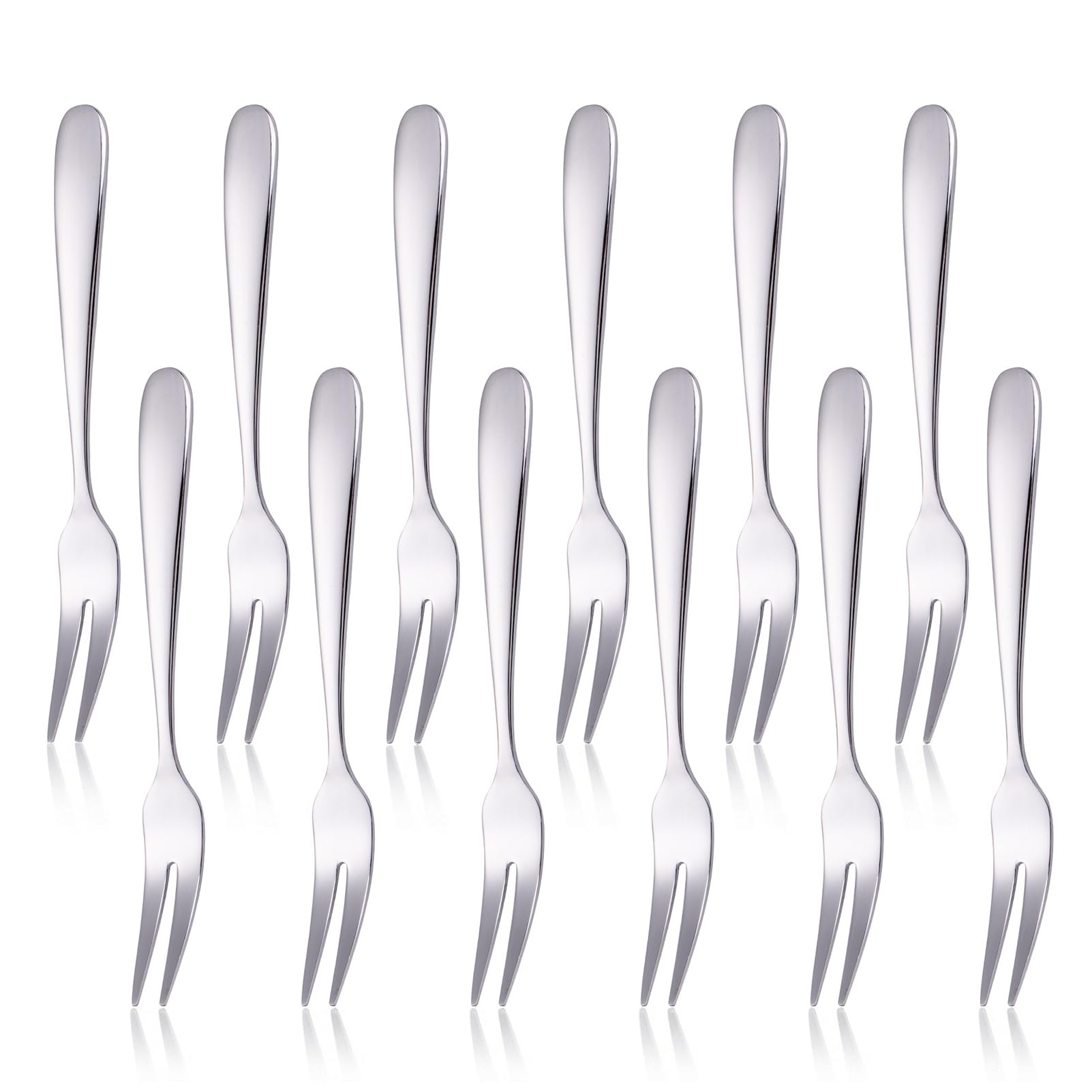 12 Pcs Fruit Forks, SUS304 Stainless Steel Dessert Forks, 5.51 Inch Small Appetizer Forks Gold, Two-Prong Cocktail Forks for Cake, Pastry, Charcuterie Board, Tasting Forks, Dishwasher Safe — Amazon image 9