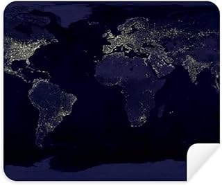 Mystery Space Planet Earth Aerial Map Cleaning Cloth Screen Cleaner 2pcs Suede Fabric