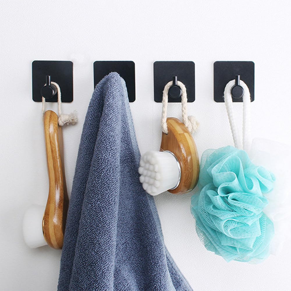 2 pezzi multiuso gancio a muro per porta, chiave, stoffa, cappotto, bagno, accappatoio, gancio, cucina, ferramenta, scaffale, borsa, gancio, organizzatore, appeso, B, nastro, 1