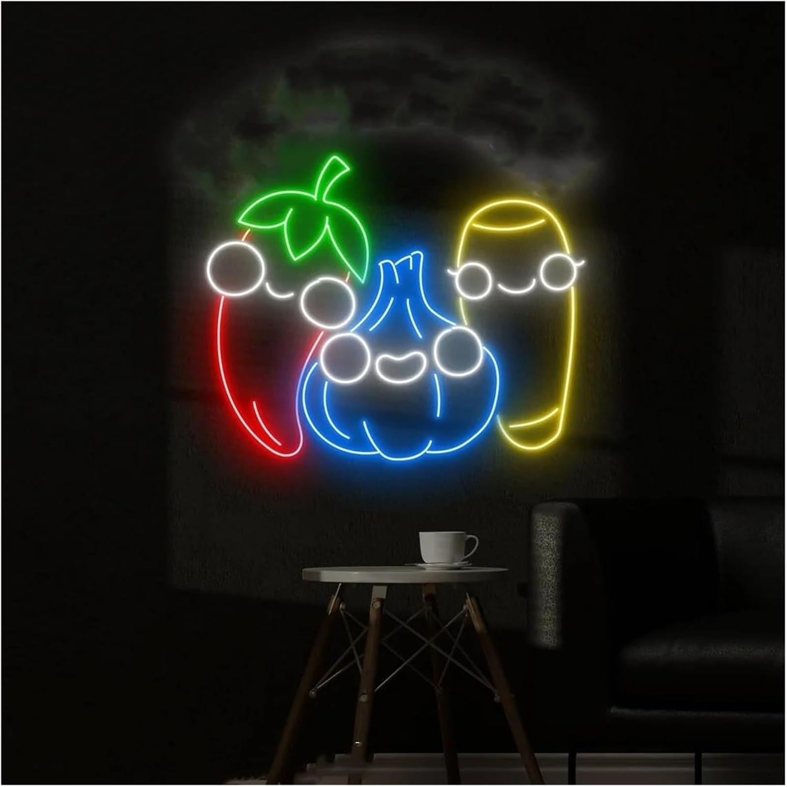 Lampada al neon Insegna al neon dall'atmosfera rilassante Peperone e cipolla per un negozio di cibo piccante messicano