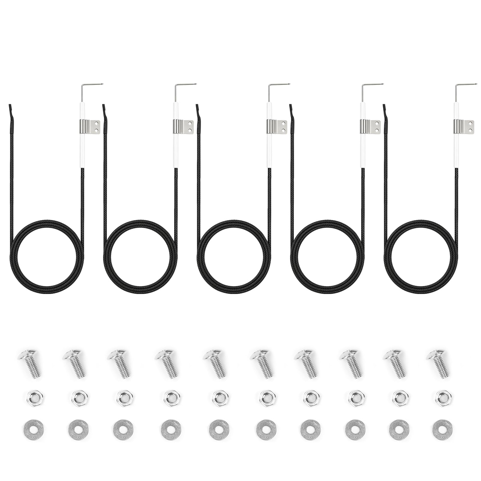 Photo 1 of Hisencn Grill Ignitor Wire Kit Ignition Electrode Replacement Parts for Home Depot Nexgrill 4/5 Burner 720-0888 720-0888N, 720-0830H 720-0830D, 720-0896B, 720-0898 Gas Grill, with Screws