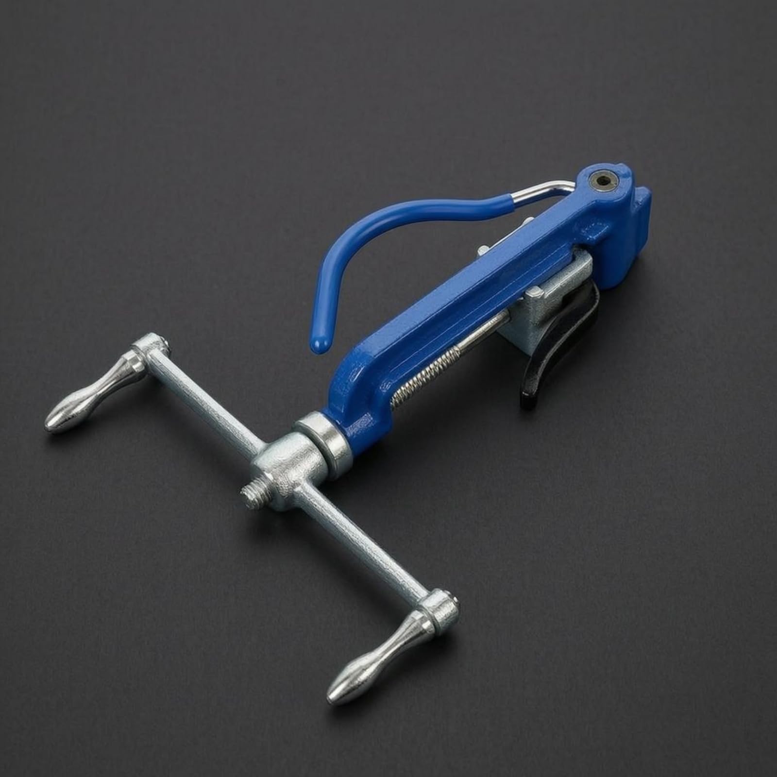 Milageto Máquina de Flejado de Acero Inoxidable Herramienta Manual con Tornillo Tensionador de Correas Cabezal de Sujeción Barra con Aros Funcionamiento