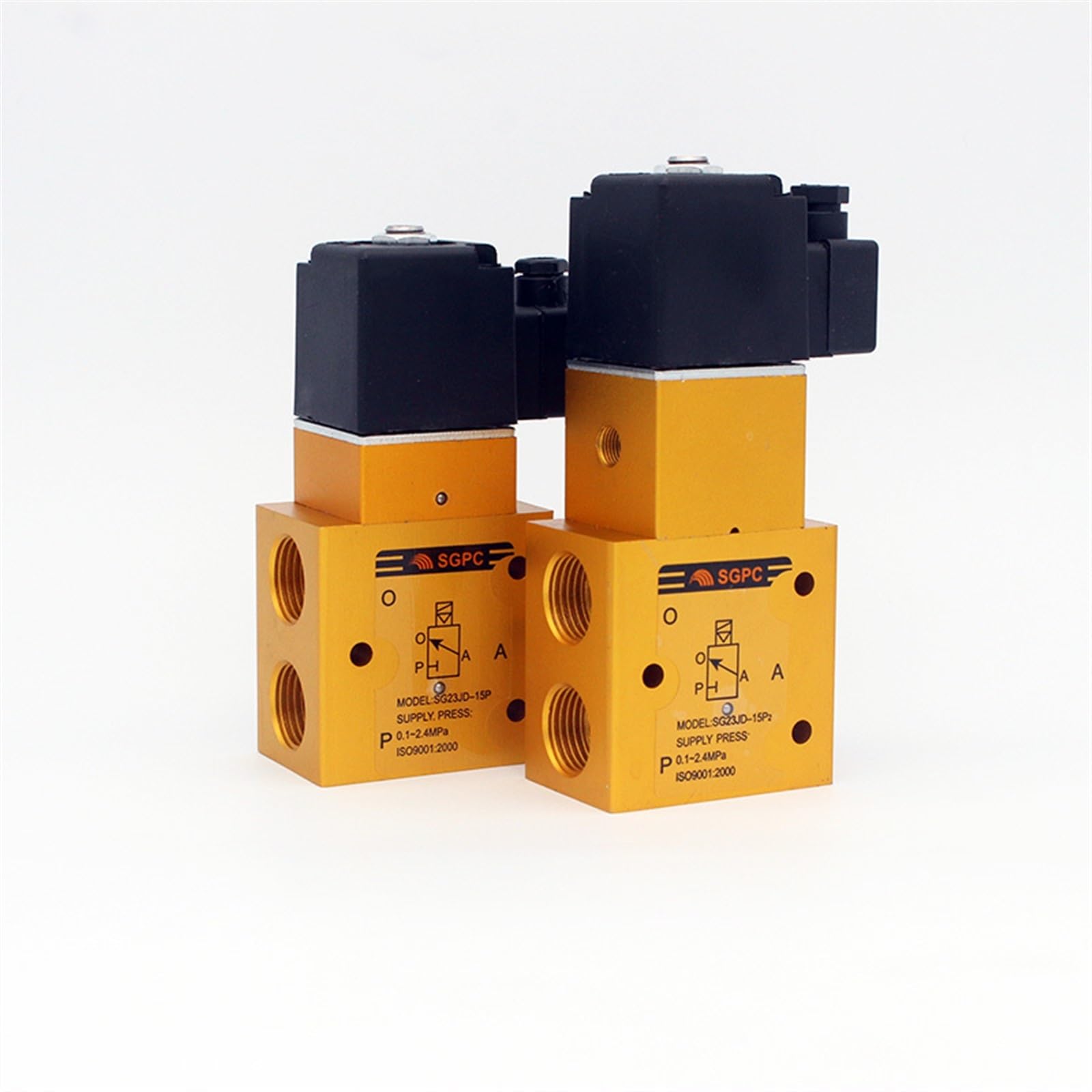 PXQCHAVLN Pneumatic Solenoid Valve SG23JD-08P SG23JD-15P SG23JD-15P2 Pressure: 0.1-2.4MPa Valve AC220V DC24V(Sg23jd-15p2,AC220V)