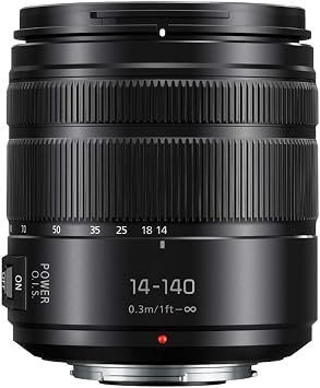 Panasonic Lumix G Vario 14-140mm Telephoto Zoom Lens with F3.5-5.6 II ASPH, Mirrorless Micro Four Thirds Mount and Power O.I.S. - H-FSA14140 Upgraded USA Black | F3.5-5.6 II ASPH, Mirrorless Micro Four Thirds Mount, Power O.I.S