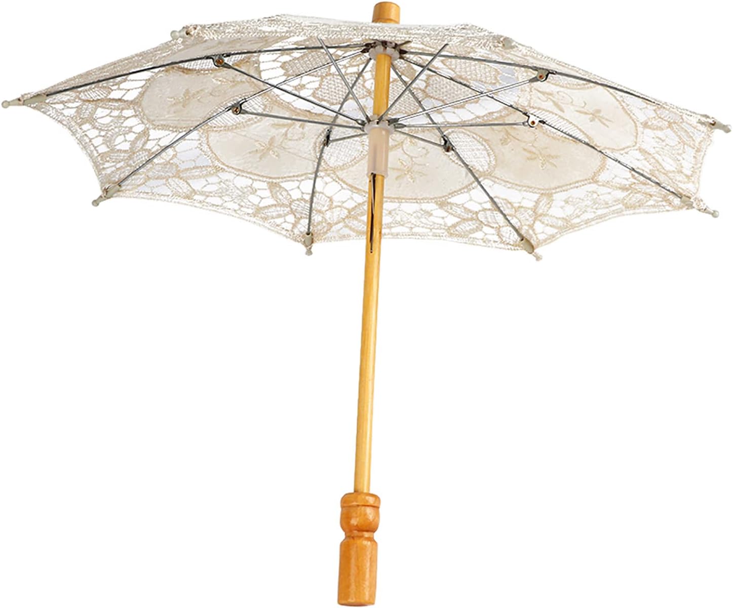 HERCHR Vintage Lace Parasol, Wedding Lace Umbrella Parasol Photograph Parasol, Sun Umbrellas Party Bridal Photo Taking Decoration(L$4)