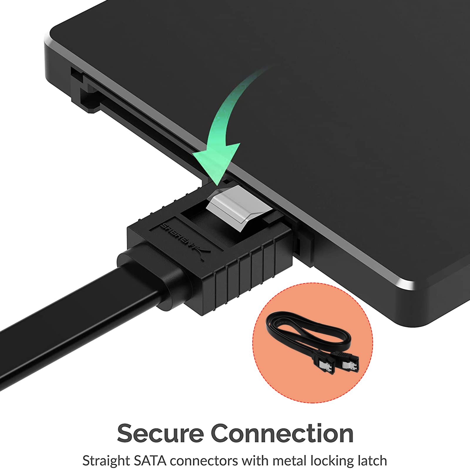 GZhaimai 10 PCS Sata III Data Cable, SATA 3 50cm Cable for Connecting