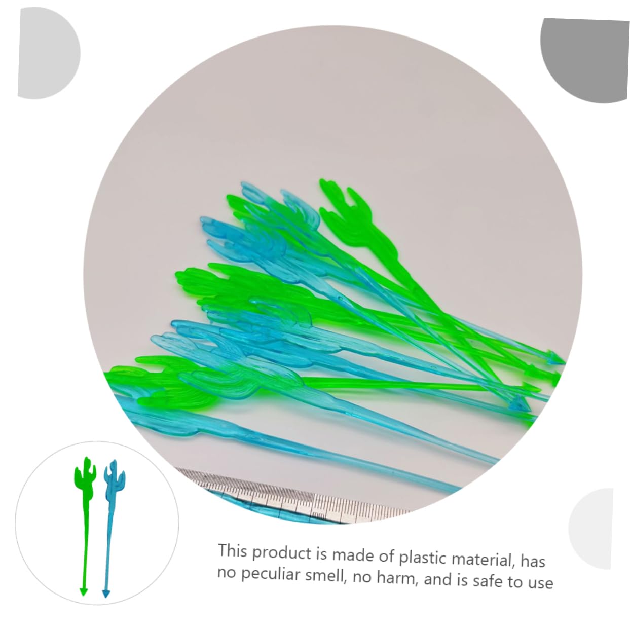 STOBAZA 40pcs Plastic Cocktail Skewers for Drinks Stirring Sticks Disposable Stir Rods Non-slip Design Perfect for Bars Parties