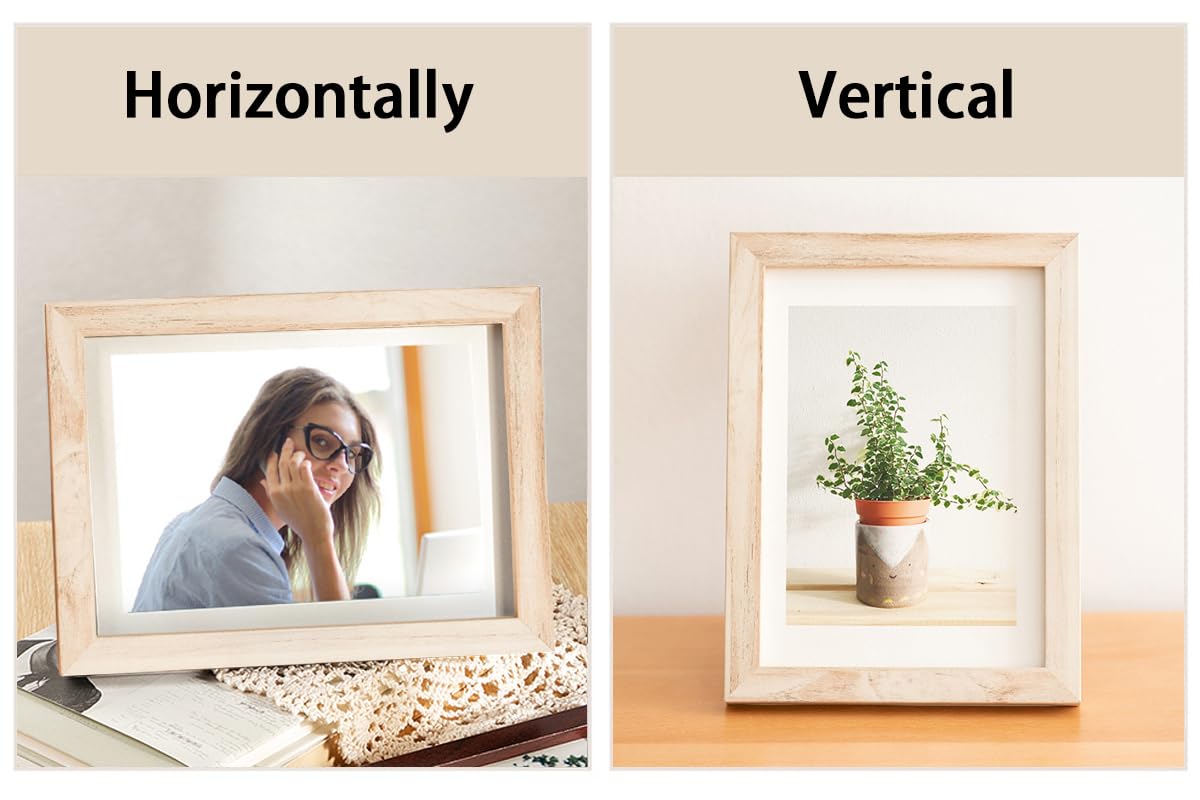 4x6 Picture Frames White Wood Free Standing Photo Frame for