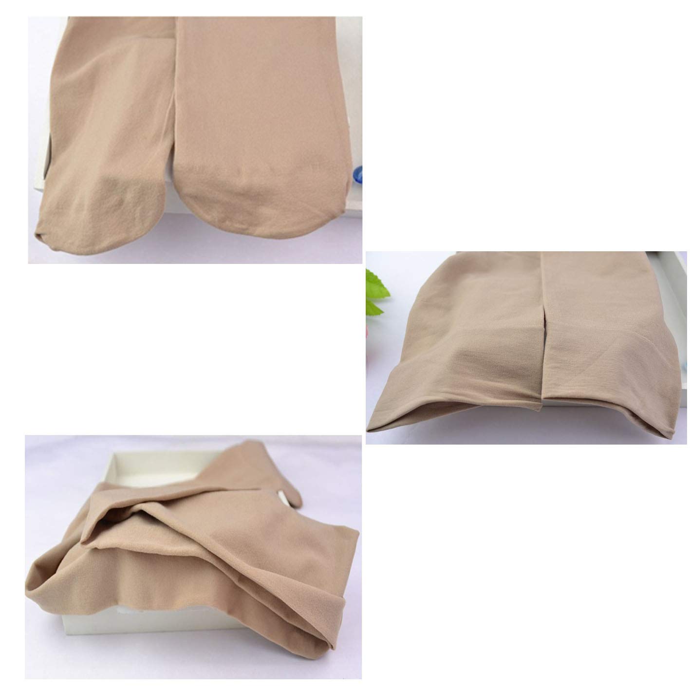 Damen-Oberschenkelstrümpfe aus Seide, Silikonstrümpfe, Dehnbare Socken, stützende oberschenkelhohe Strümpfe, Lange lässige Cheerleading-Socken, Schwarz, 4 Paar (weiße Einheitsgröße)