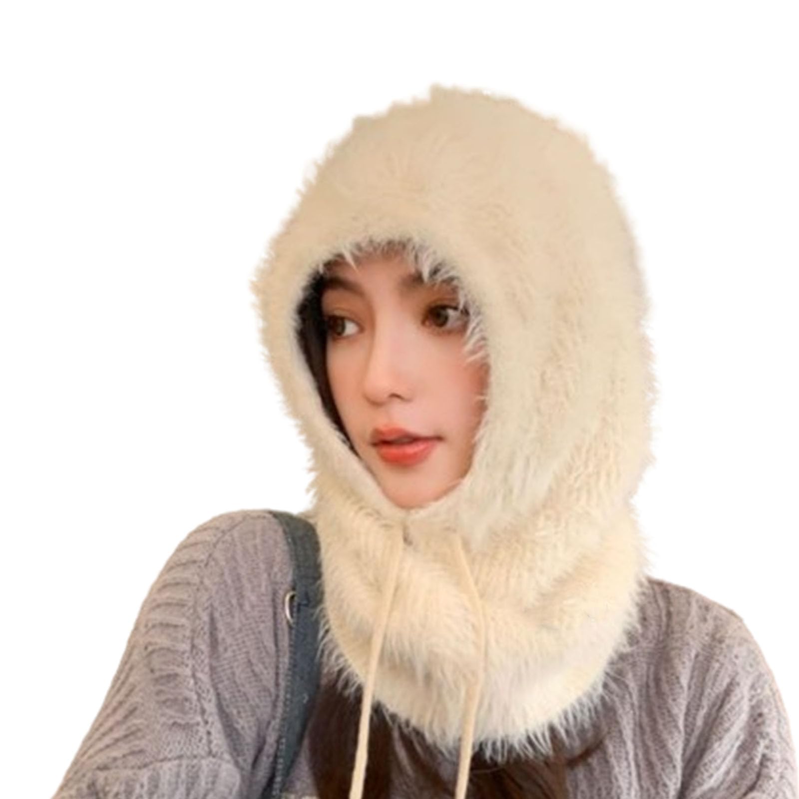 Cappelli Invernali Freddi e Antivento, Passamontagna, Berretti Lavorati a Maglia, Caldi Cappelli per Le Orecchie (Beige A)