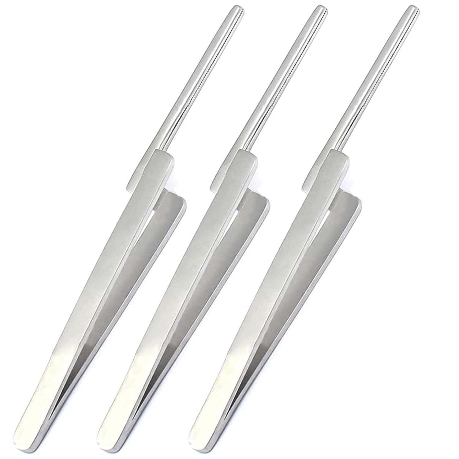 AAProTools 3 PCS Dental Articulating Paper Tweezers, Stainless Steel Instrument Holding Forceps Holder Straight for Articulating Paper