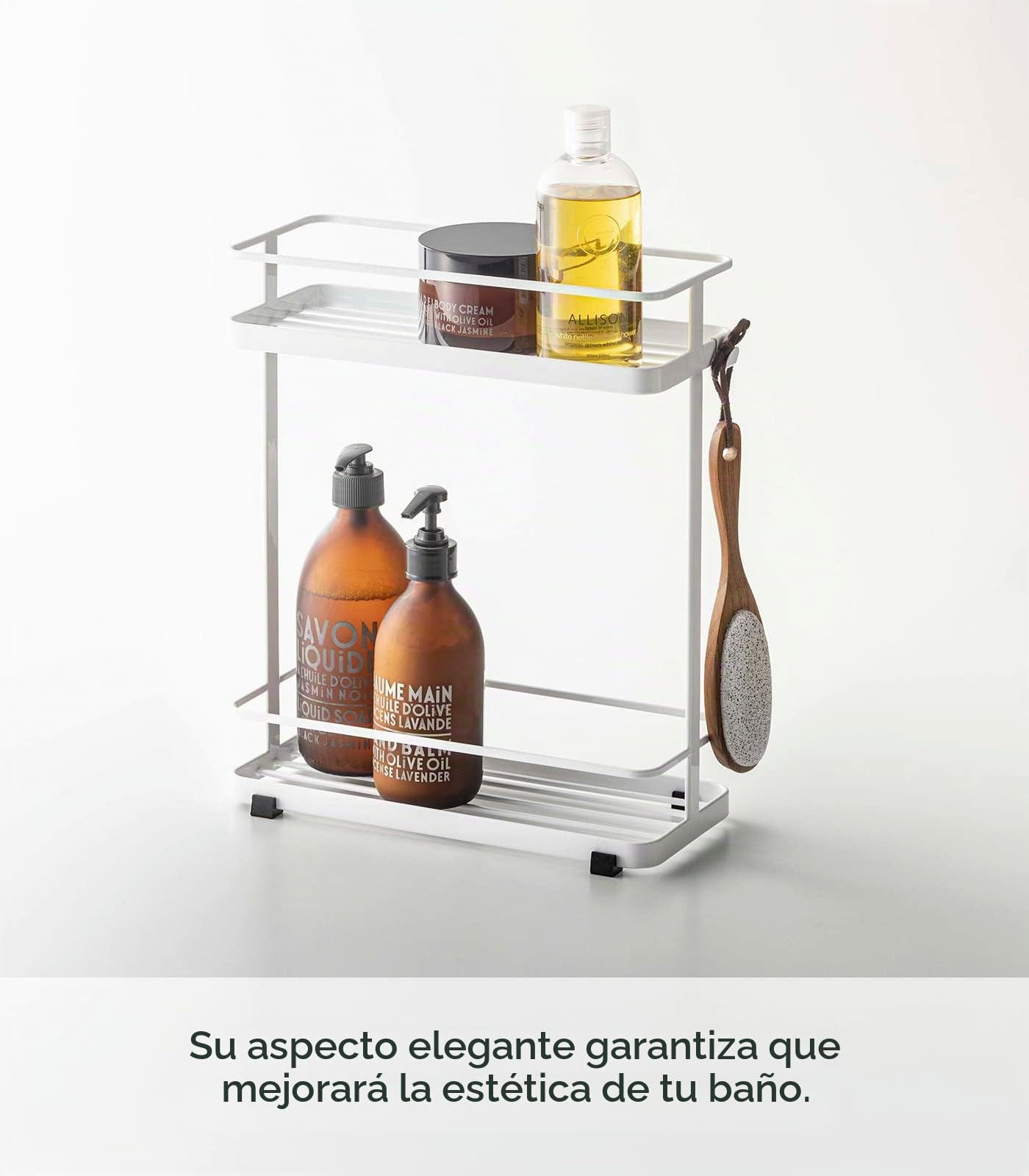 YAMAZAKI 6790 TOWER Dispenser Rack, white, Steel, 28 x 12 x 33.5 cm