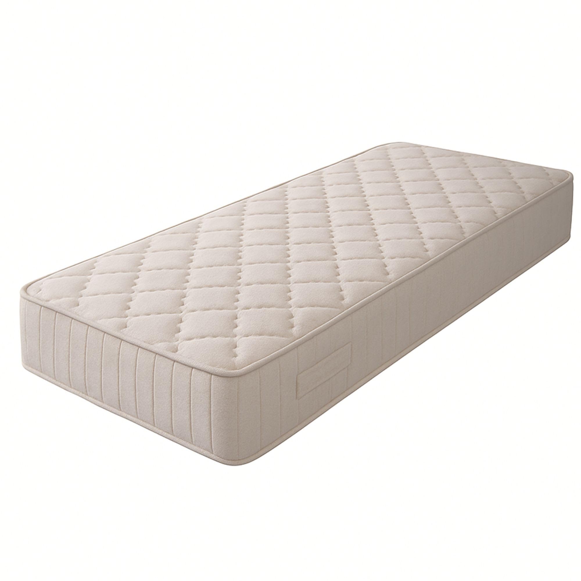 King of Dreams Ensemble Matelas Tissu Ignifuge 90x190 + Sommier Démonté + Pieds Offerts - Hauteur 20 cm - Confort Ferme - Mousse Extrêmement Durable embourrage 100% polesther - Anti feu