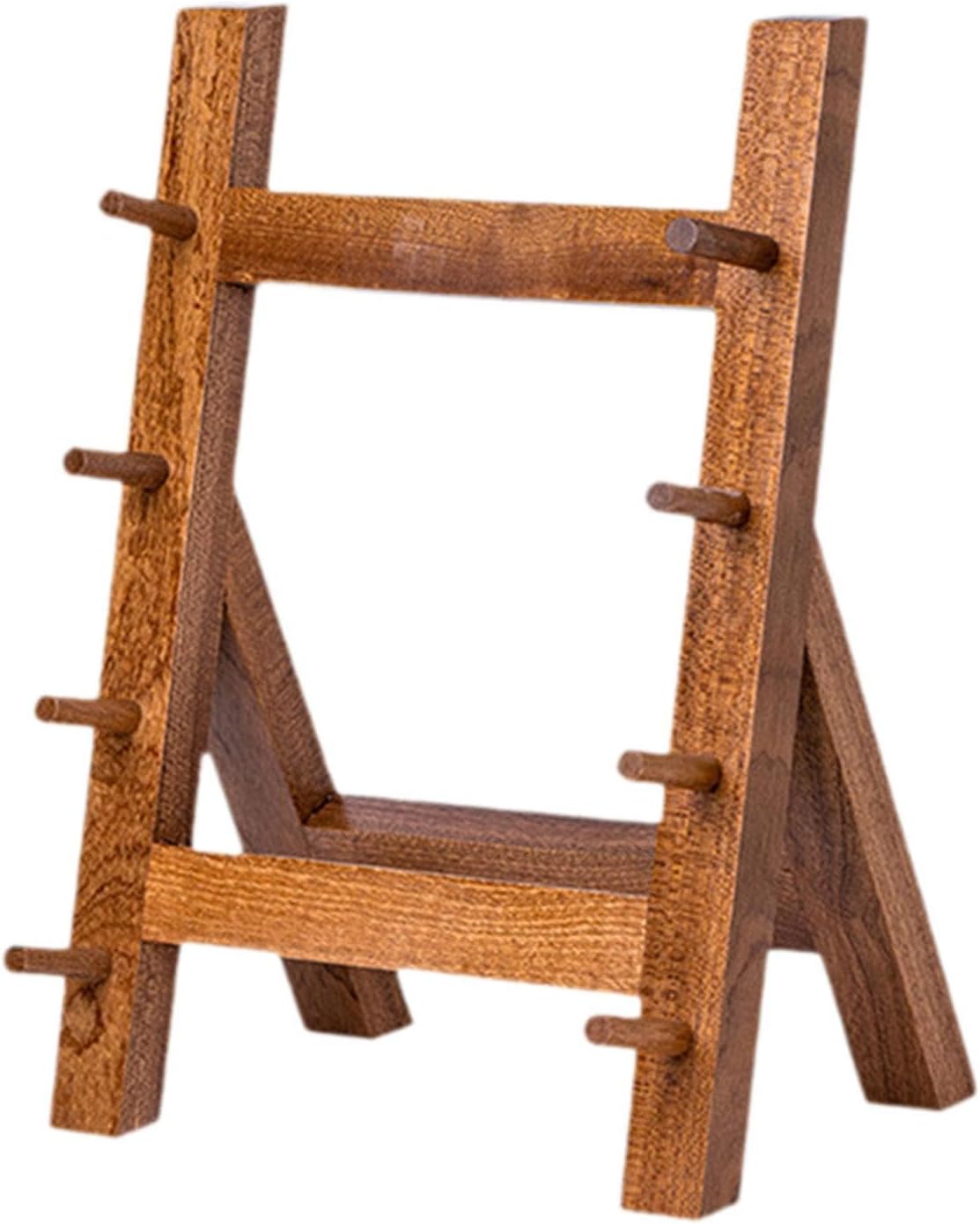 Knife Organizer Rack Kitchen Knife Holder Knife Display Case Wood Knife Display Stand for Cuisine Shop Desktop Dining Table, Brown 4 Layers