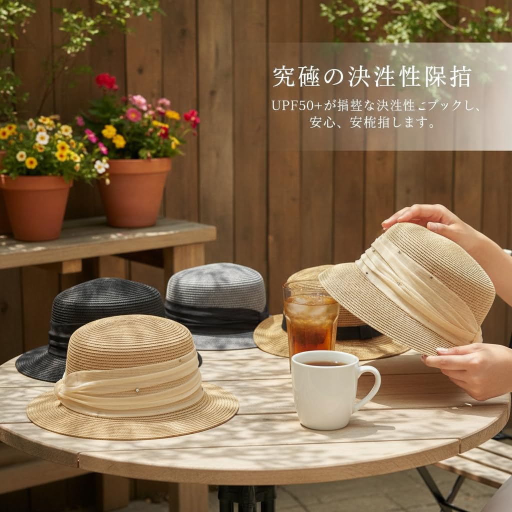 Chapeau Anti- Femme Pliable réglable pour l'été, pour la randonnée - pour Le Camping, Noir