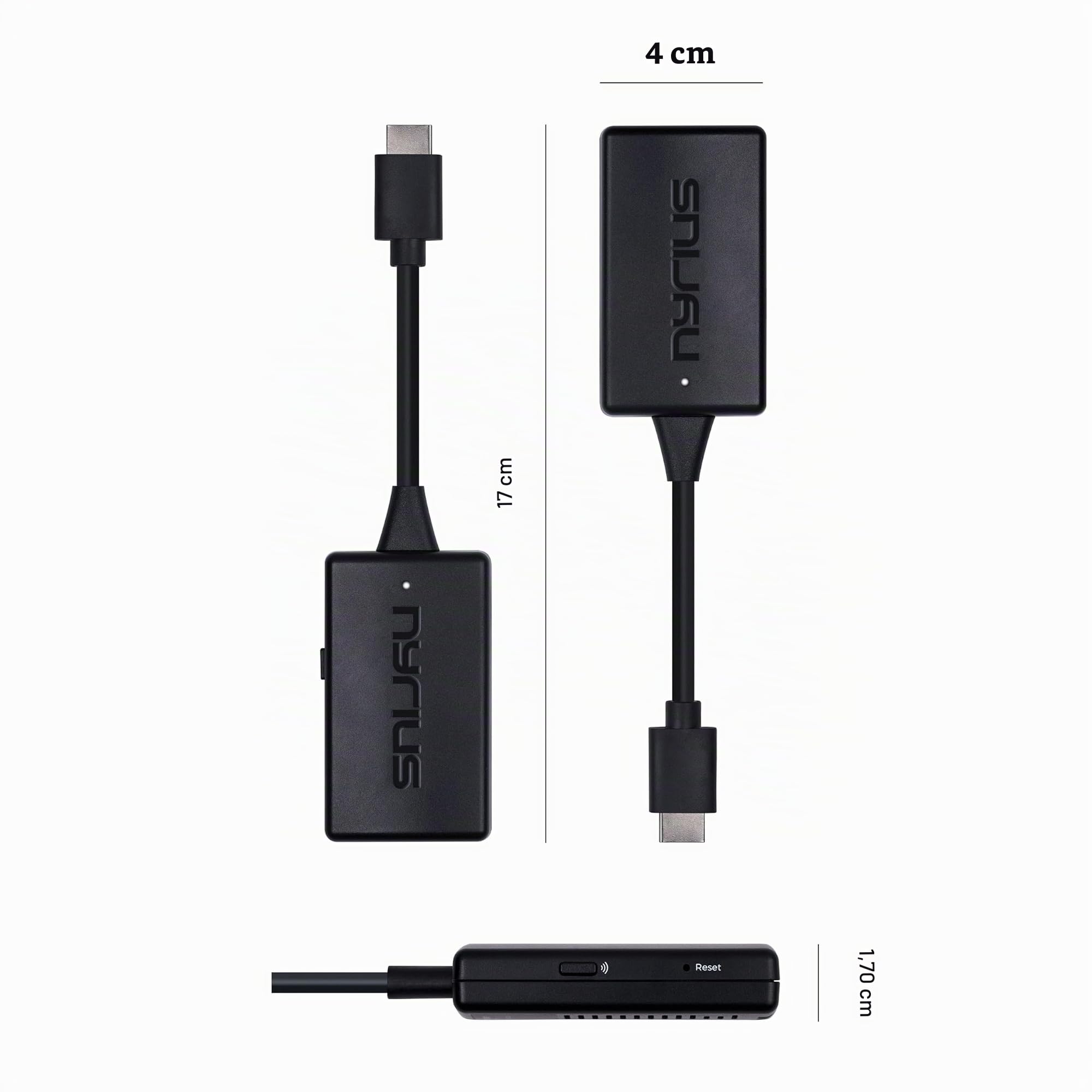 Nyrius Orion Prime Kabelloser HDMI-zu-HDMI Video-Sender & -Empfänger, Plug-&-Play-Extender, streamt Full HD 1080p bis zu 45 m von PC, Laptop, Kabel-/Satelliten-Receiver auf TV oder Projektor (TDD20)