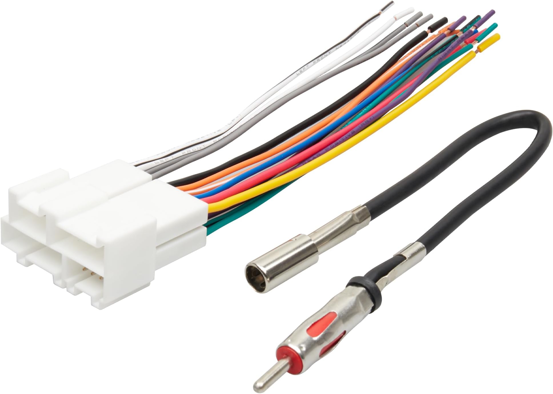 RED WOLF Radio Wiring Harness with Antenna Adapter Plug for 1989-2002 Chevy GMC Buick Cadillac Aftermarket Stereo Install Connector Kit