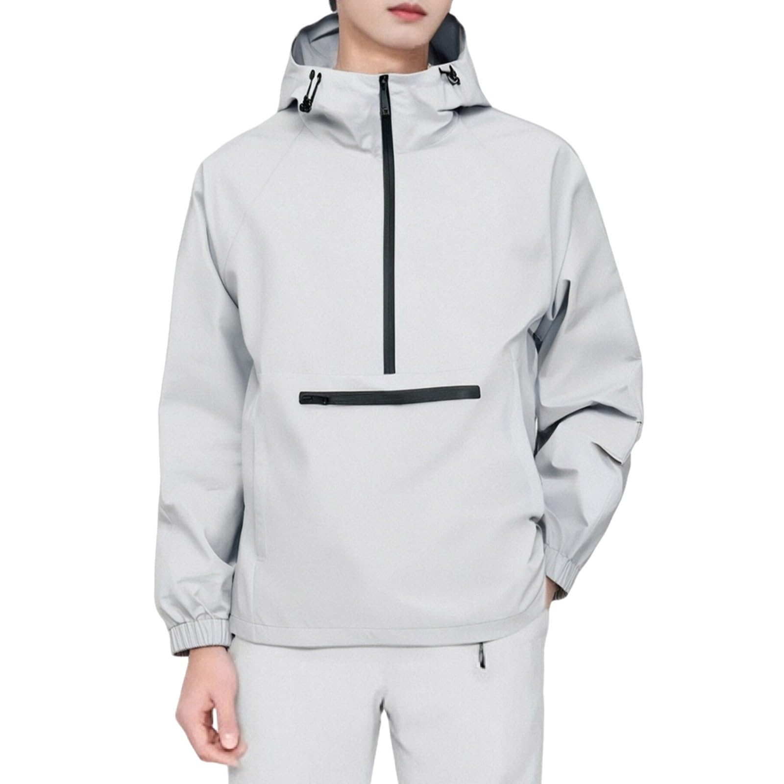 Sudadera Sin Mangas Hombre Chaquetas De Lluvia con Capucha para Hombre, Invierno, Poncho Informal, Otoño Sudaderas Unisex Chaqueta Hombres Cremallera Gimnasio Camisetas Manga Ropa